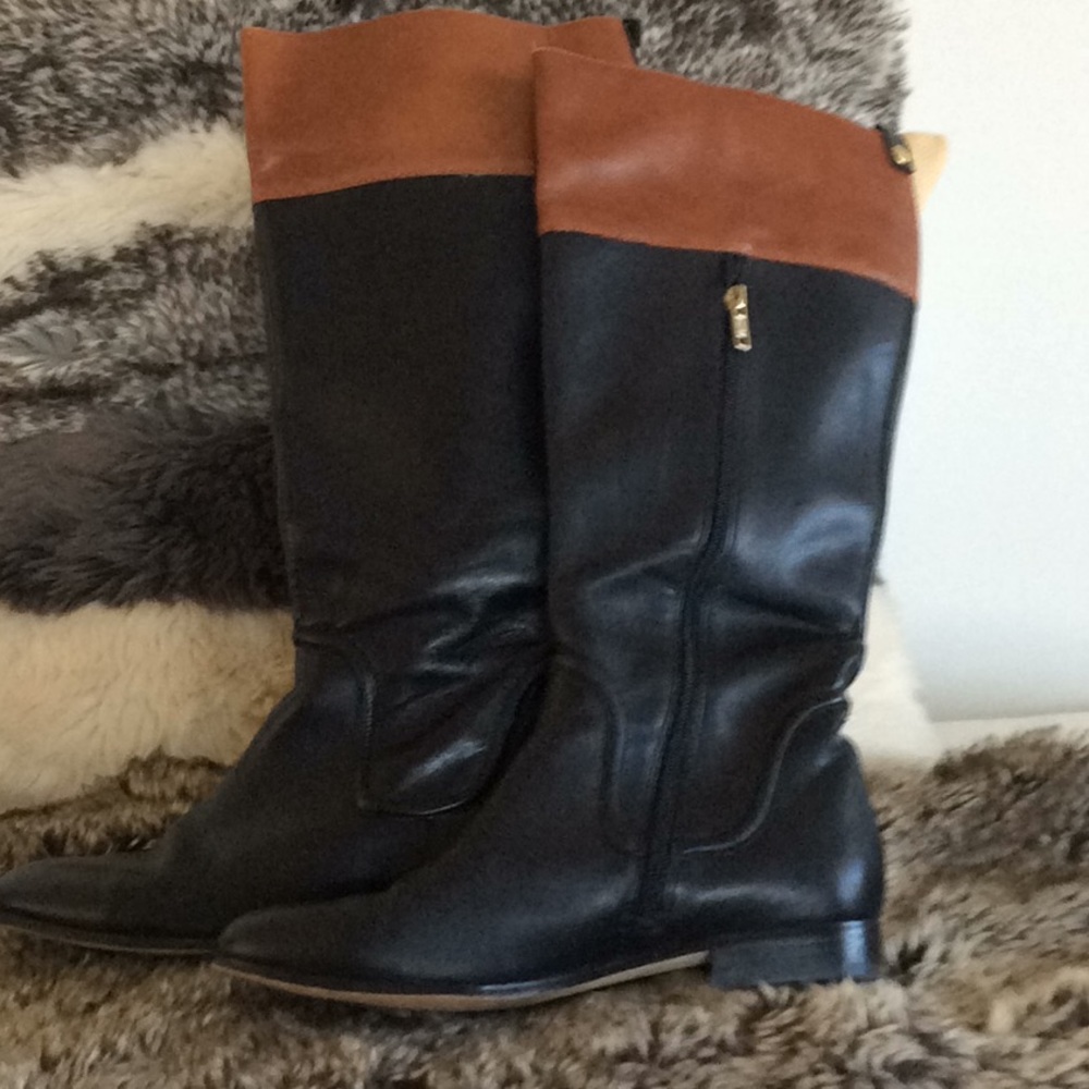 Ava & Aiden Rust and Black leather boots